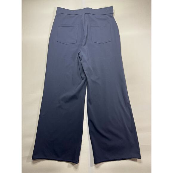 Halara Women's High Waisted Tummy Control Wide Leg Blue Pants - Size L (31x25.5) - Picture 2 of 3